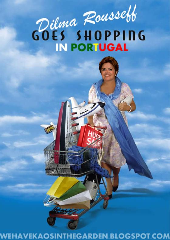 dilma rousseff goes shopping in Portugal